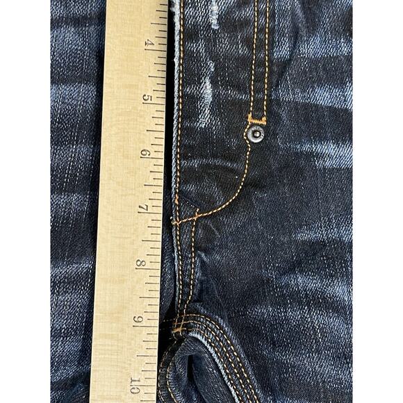 883 Police Jeans Mens 32 Blue‎ Black Motello Distressed Straight Leg Slim Fit - Picture 9 of 16